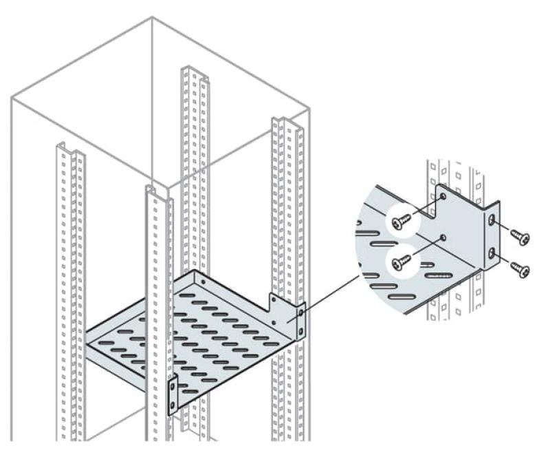 ABB IS2-EV2385 Fester Boden 2 HE, 19 Zoll, vorne/hinten, Zubehör AM2/IS2 Gehäuse