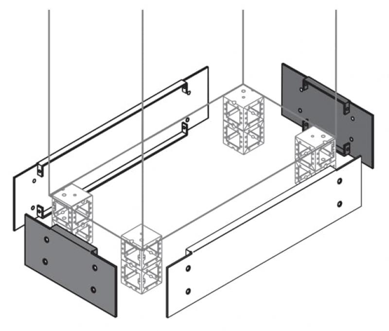 ABB IS2-ZN5002 2 Sockelblenden C2 H=200mm, B=500mm, Lackierung: grau, RAL 7012