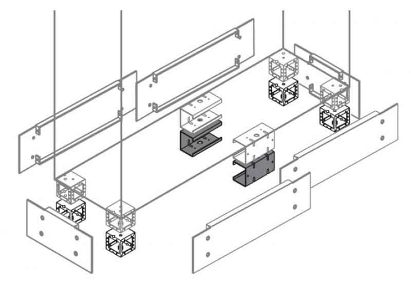 ABB IS2-ZN1020 2 Zwischensockel, H=100mm, ab 1200mm breite Schränke