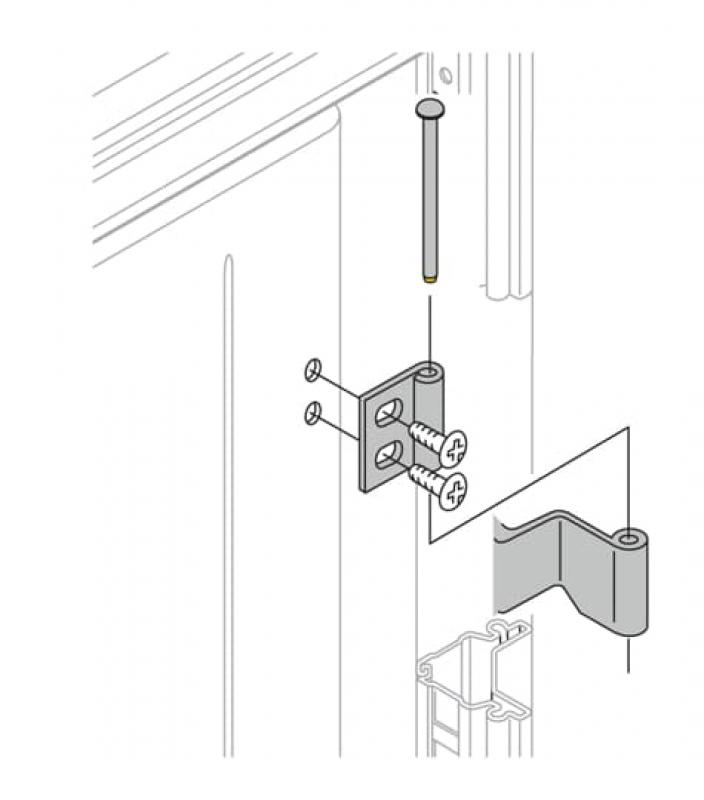 ABB IS2-CR0181 4 Stück 180° Scharniere Bausatz, Zubehör AM2/IS2 Gehäuse