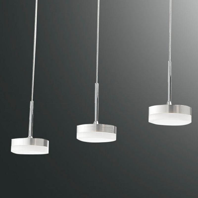 Dunk Pendelleuchte LED 5x8W Aluminium gebürstet dimmbar Fabas Luce