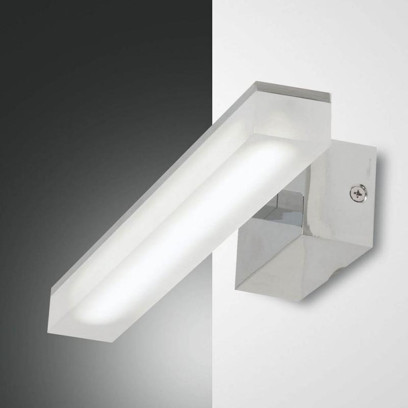 Saura LED Wandleuchte & Spiegelleuchte Verchromt IP44 Fabas Luce