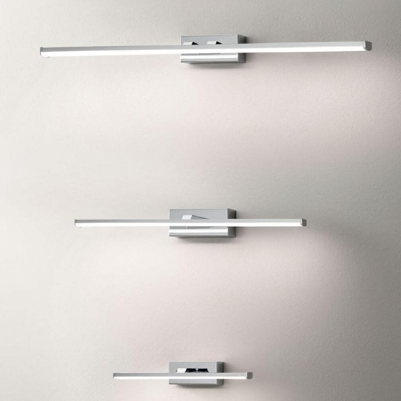 Nala LED Wandleuchte als Spiegel- und Bilderleuchte in Chrom von Fabas Luce