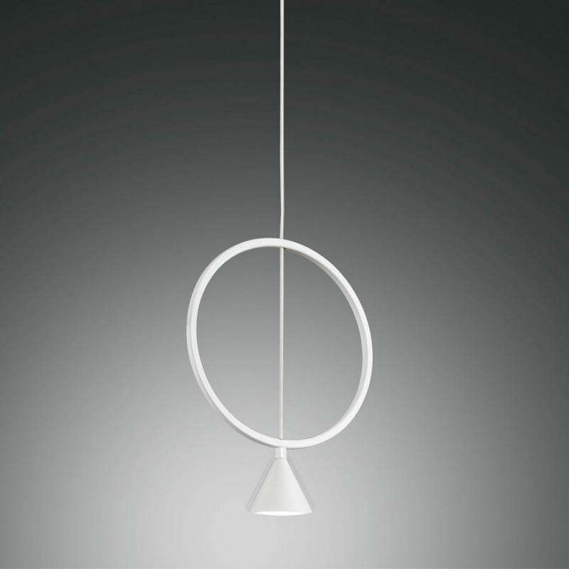 Sirio Filigrane runde LED Pendelleuchte in Weiss von Fabas Luce