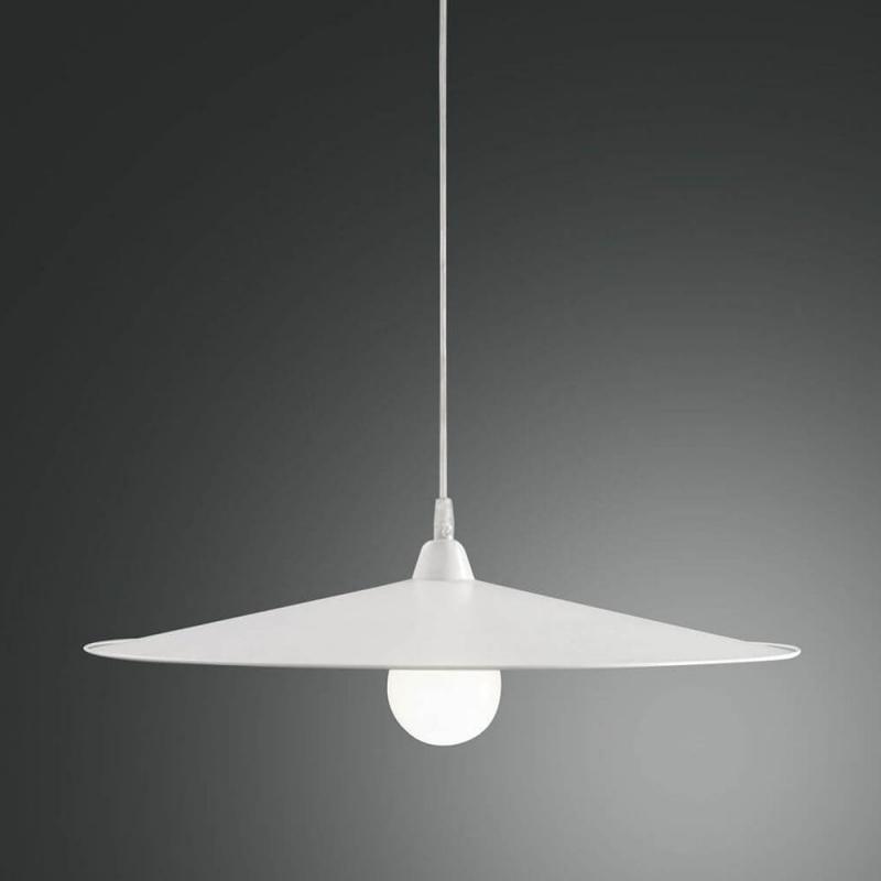 Puristische Kasa Pendelleuchte dimmbar in Weiß von Fabas Luce