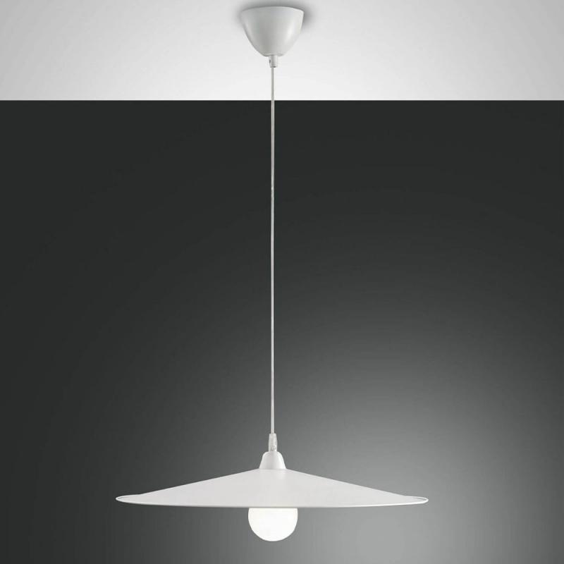 Puristische Kasa Pendelleuchte dimmbar in Weiß von Fabas Luce