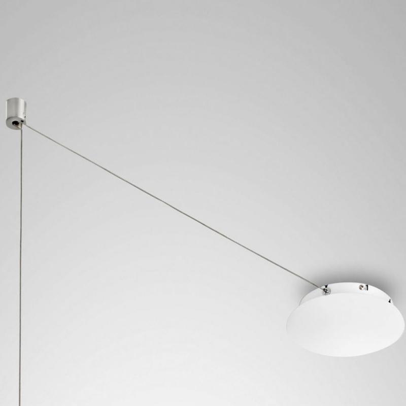 1-FLAMMIGE LED PENDELLEUCHTE ISABELLA in Weiß DIMMBAR VON FABAS LUCE