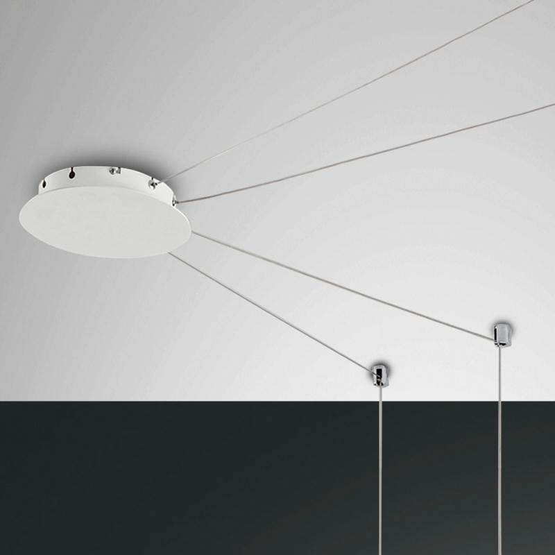 Isabella LED Pendelleuchte in Weiss 4-flammig variabel dimmbar Fabas Luce