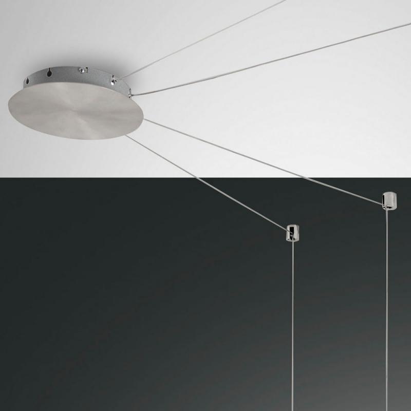 Isabella LED Pendelleuchte 4-flammig Aluminium satiniert dimmbar Fabas Luce