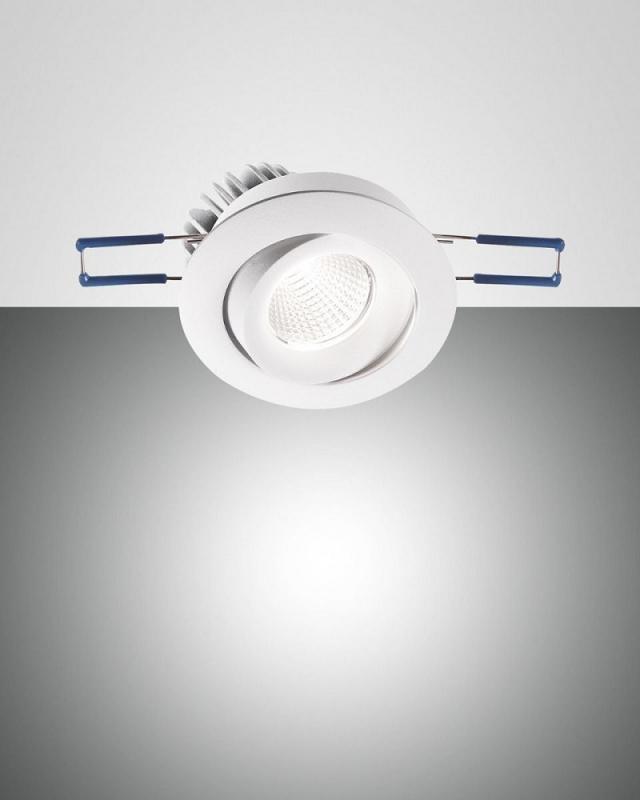 Fabas Luce 3445-72-343 LED Einbauspot Set Sigma Ø82/70mm 7W Warmweiß Weiß schwenkbar