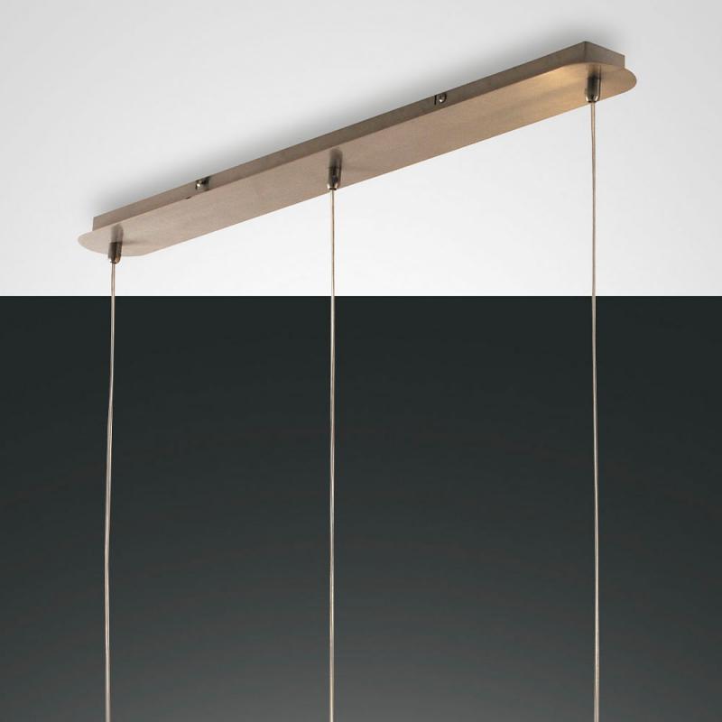 Sintesi Pendelleuchte 3-flammig dimmbar in Amber aus Borsilicatglas von Fabas Luce