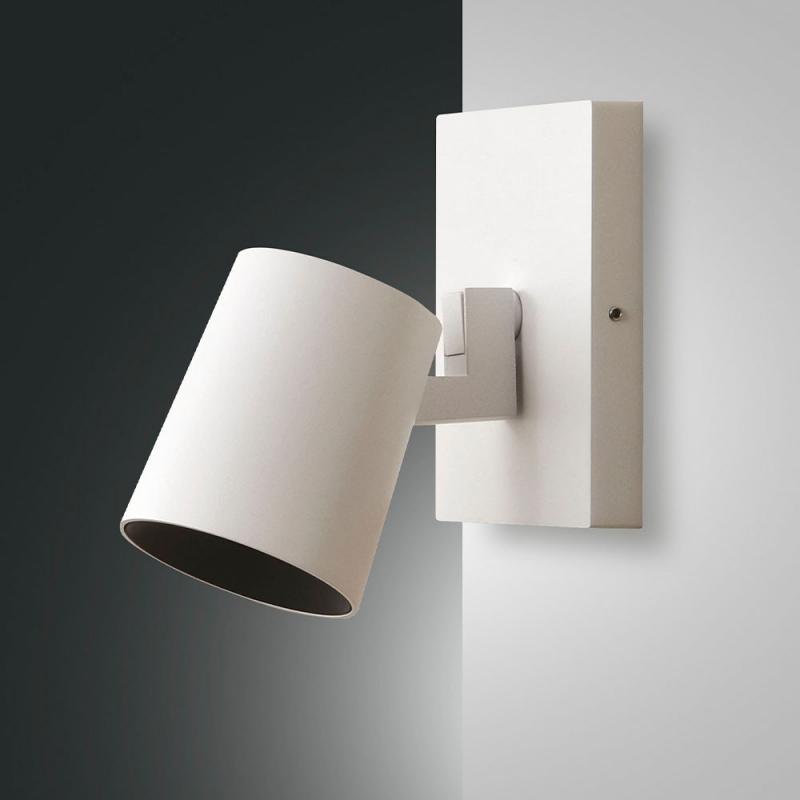 Modo Dimmbarer Wand-Spot mit hochwertiger Oberfläche in Weiss von Fabas Luce