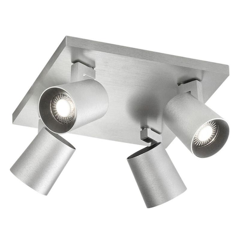 Fabas Luce 3451-84-212 4er Deckenstrahler MODO GU10 Aluminium gebürstet