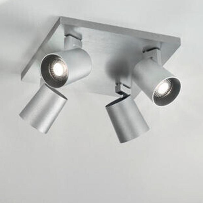 Fabas Luce 3451-84-212 4er Deckenstrahler MODO GU10 Aluminium gebürstet