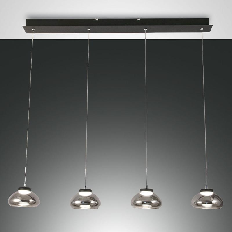 Arabella Dimmbare Pendelleuchte in Rauchgrau mit warmweißem Licht von Fabas Luce