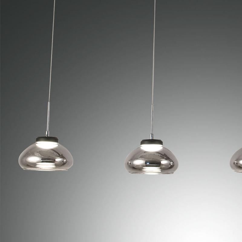 Arabella Dimmbare Pendelleuchte in Rauchgrau mit warmweißem Licht von Fabas Luce