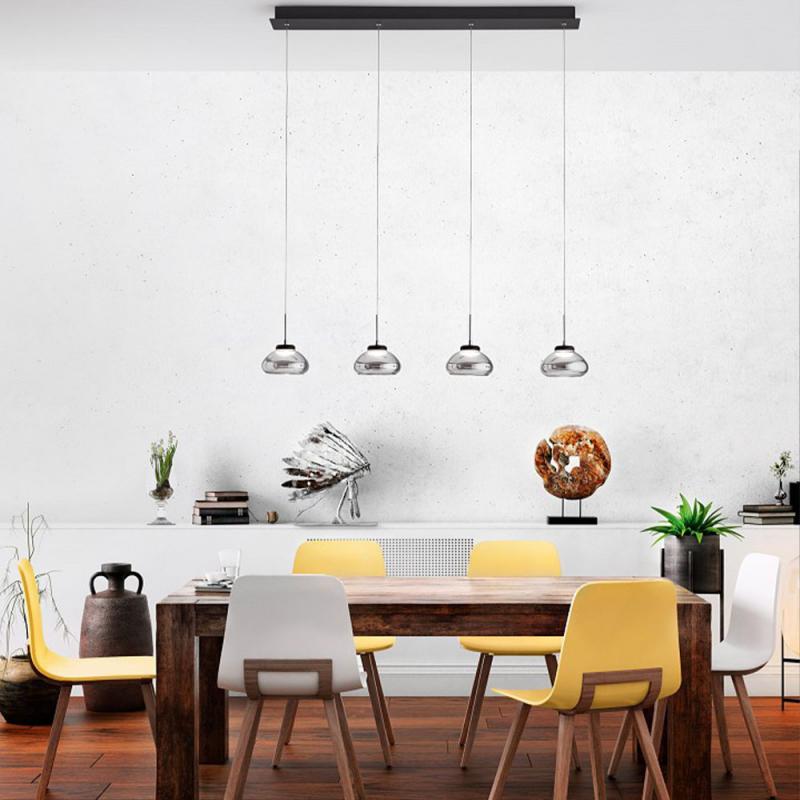 Arabella Dimmbare Pendelleuchte in Rauchgrau mit warmweißem Licht von Fabas Luce