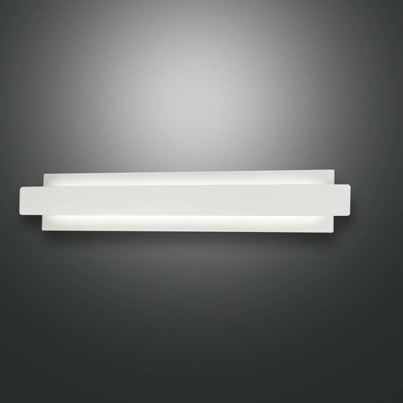 Regolo LED Wandleuchte in Weiß aus Metall und Glas mit indirektem Licht von Fabas Luce
