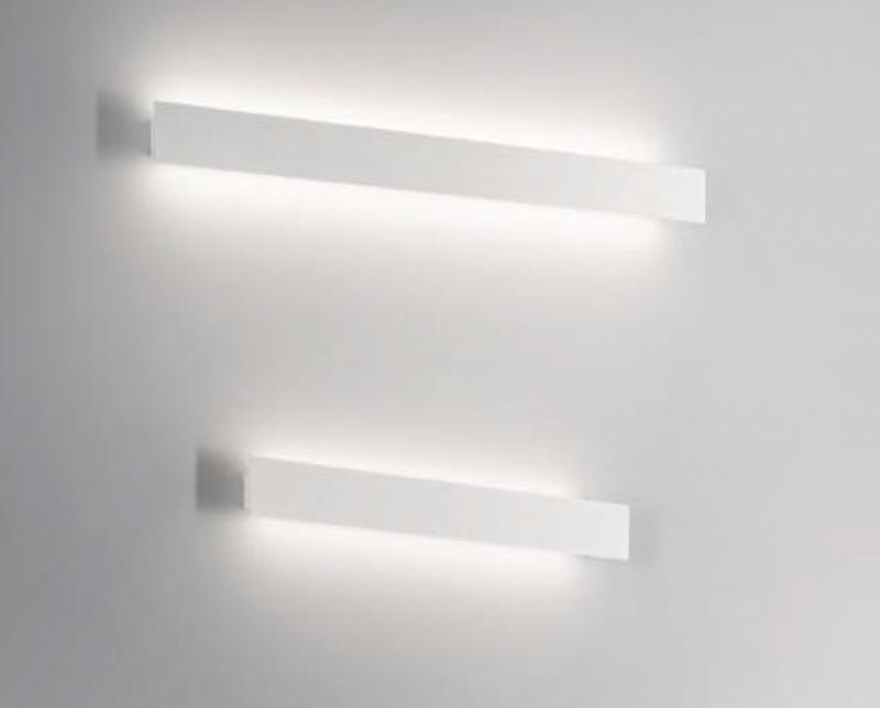 Dimmbare LED-Wandleuchte Lotus Weiss 93cm lang von Fabas Luce