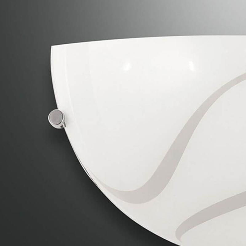 Magma klassische zeitlose Glas-Wandleuchtein Weiss Fabas Luce