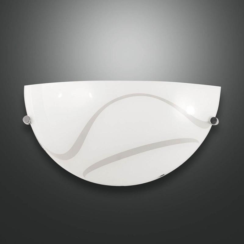 Magma klassische zeitlose Glas-Wandleuchtein Weiss Fabas Luce