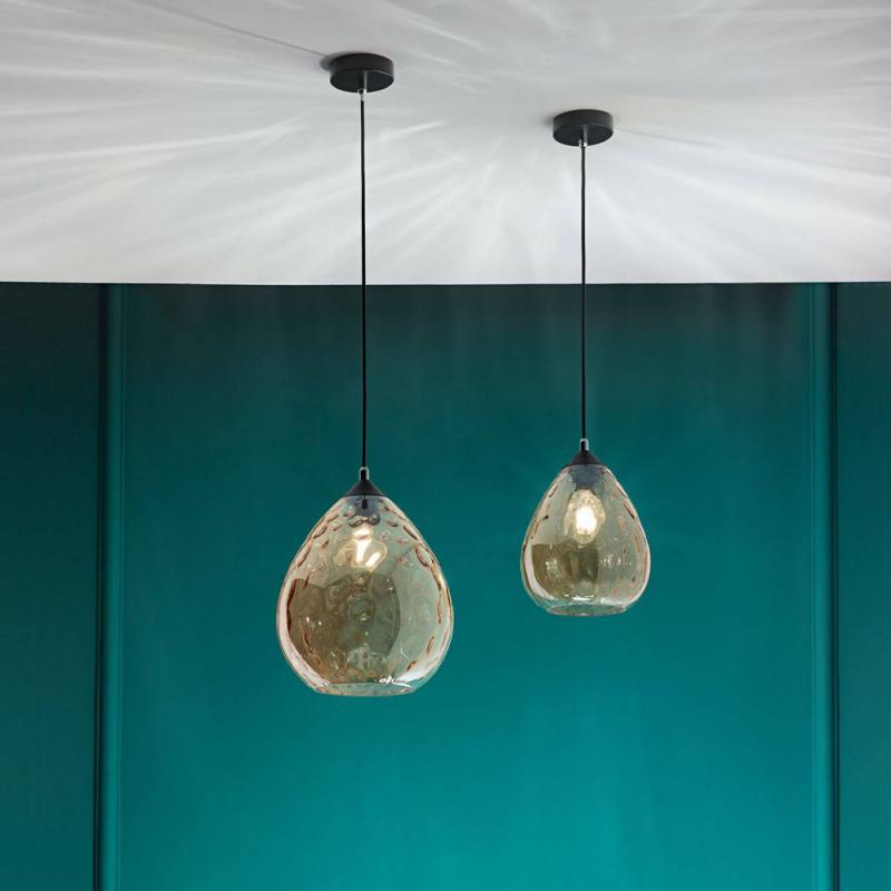 Gisella Pendelleuchte in Amber italienisches Design von Fabas Luce