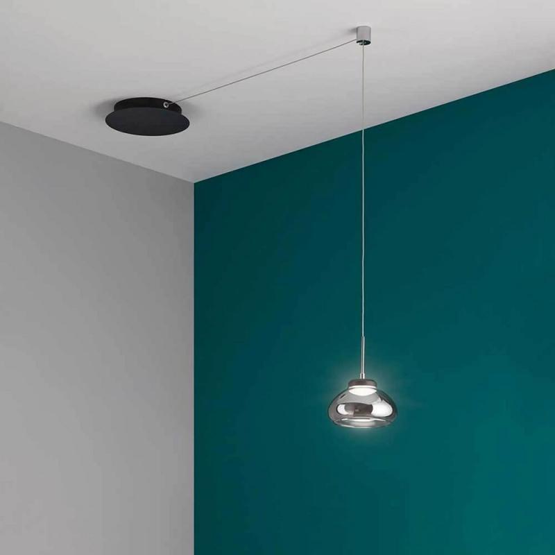 FABAS LUCE 3547-41-126 Arabella LED Pendelleuchte Ø140mm 8W Warmweiß Grau dimmbar