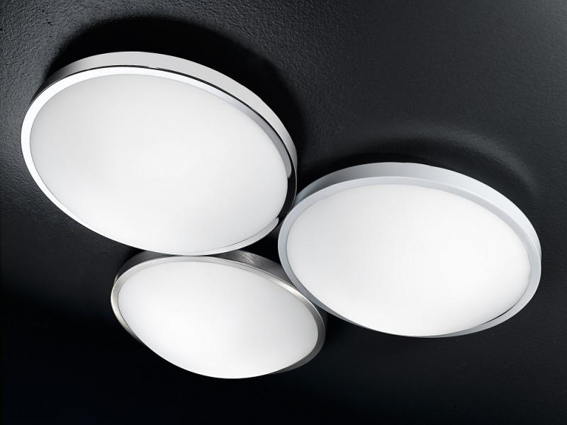 Plaza LED Deckenleuchte LED 1x12W Weiss Fabas Luce