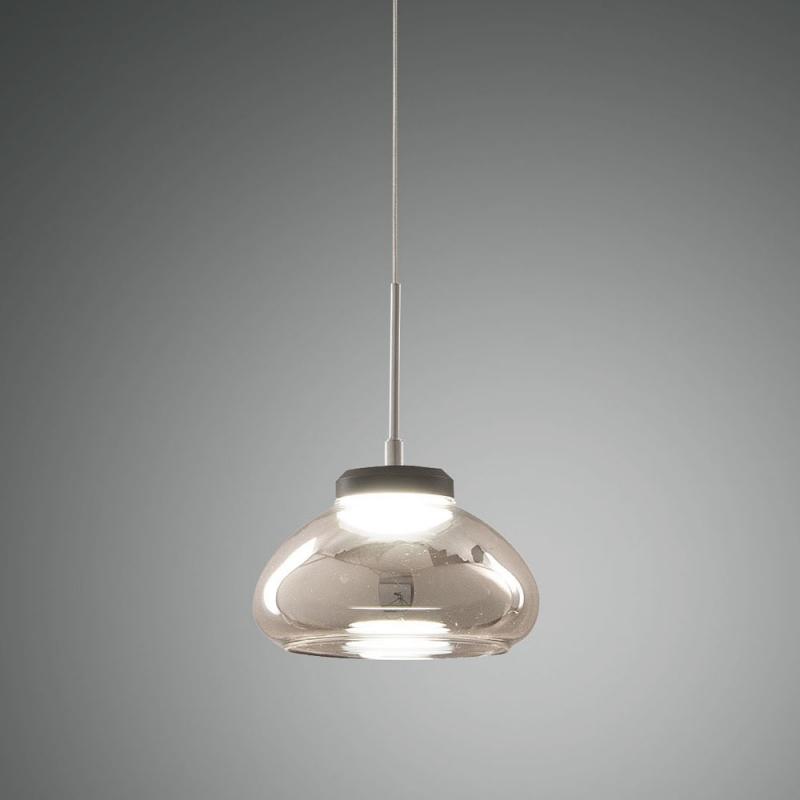 FABAS LUCE FAB-3547-40-126-01 Arabella LED Pendelleuchte Ø14cm 8W Warmweiß Rauchglas Smartluce
