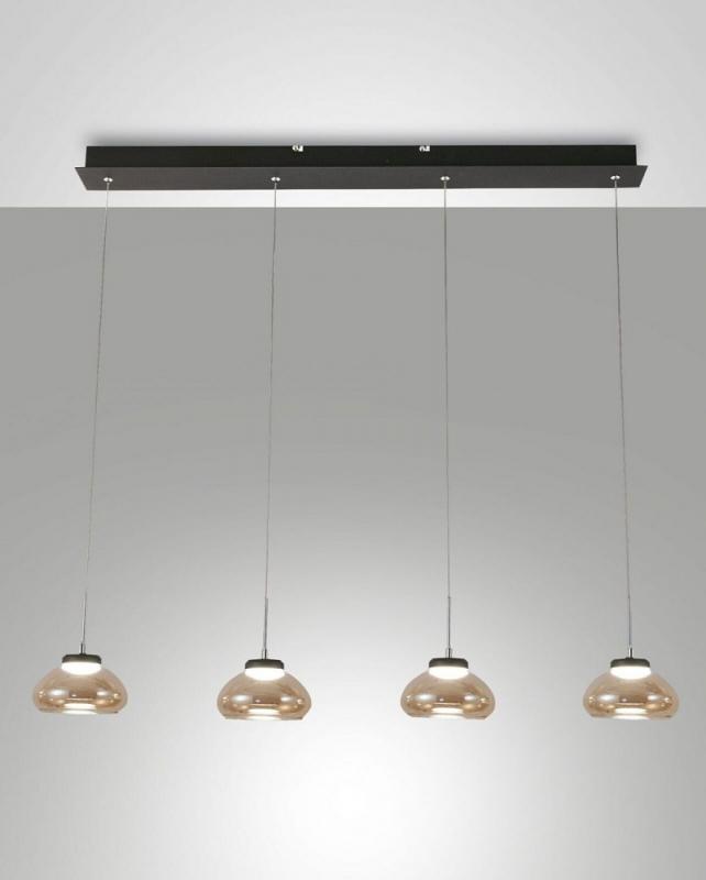 FABAS LUCE FAB-3547-48-125-01 Arabella LED Pendelleuchte 4-flammig Leiste 32W 3000K Amber Smartluce