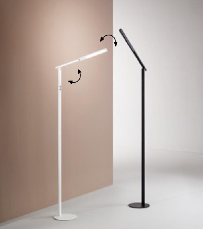 Filigrane LED Steh/Leseleuchte IDEAL in Weiß Touchdimmer Fabas Luce