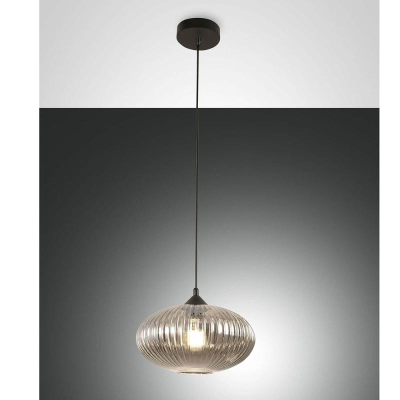 Fiordaliso Pendelleuchte in Grau italienisches Design von Fabas Luce