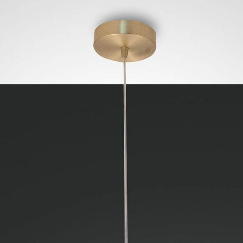 Dafne Mediterrane Glas-Pendelleuchte in zeitlosem Design in Amber von Fabas Luce