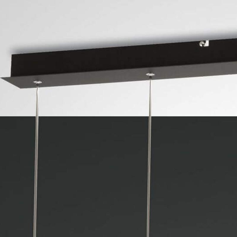 Prado 5-flammige LED Pendelleuchte im Röhrenstil mit Ober- und Unterlicht in Schwarz dimmbar von Fabas Luce