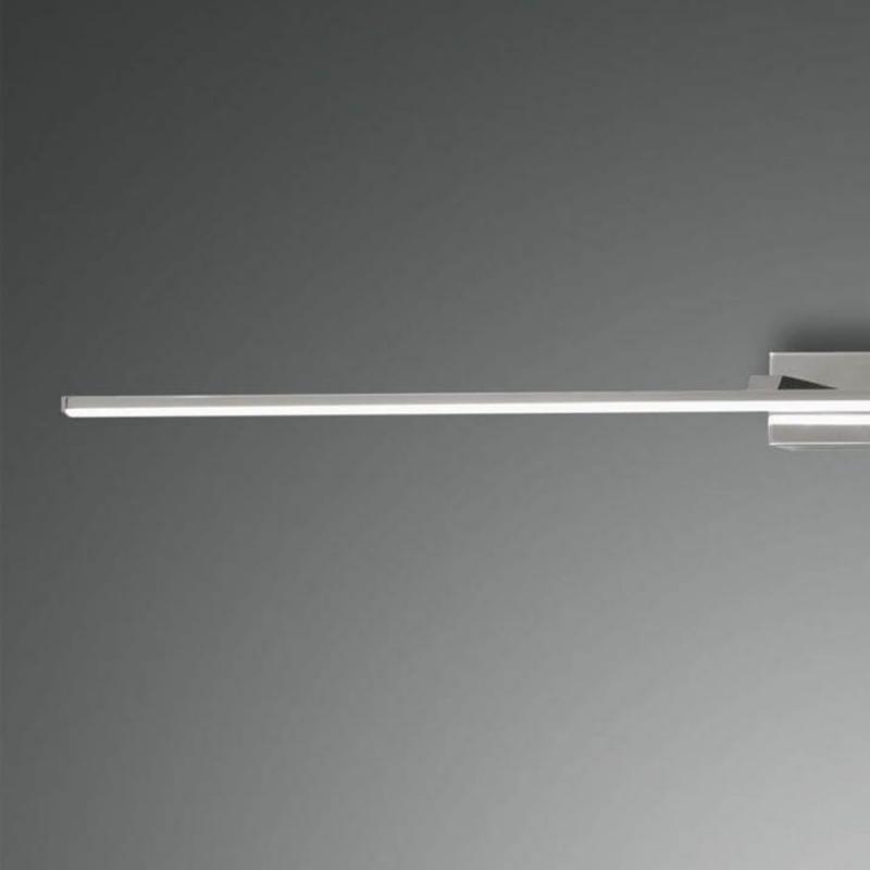 Große 110cm Nala LED Wandleuchte als Spiegel- und Bilderleuchte in Chrom von Fabas Luce