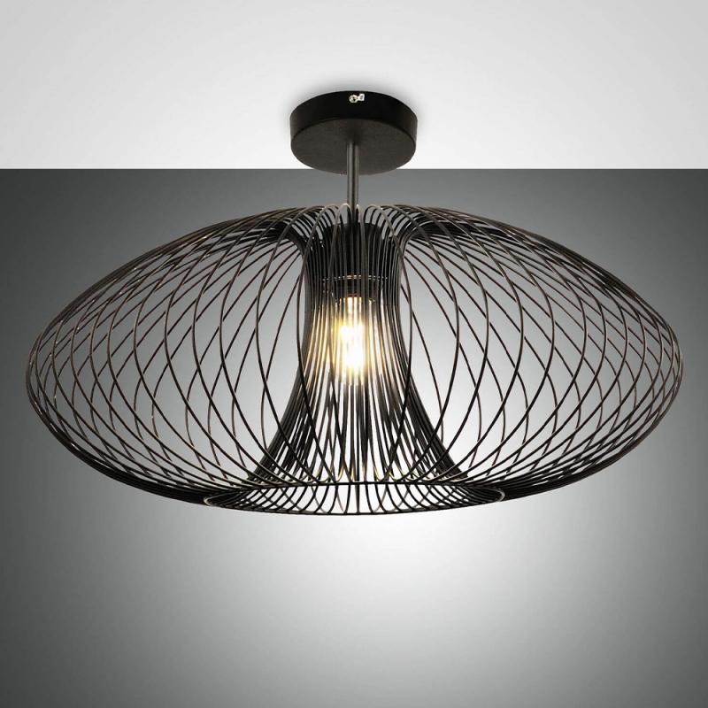 Fassa Deckenleuchte in Schwarz im Vintage-Look von Fabas Luce