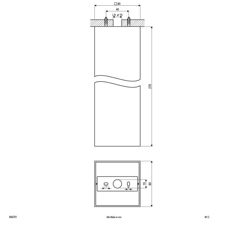 EVN rechteckiger Deckenstrahler weiß IP20 GU10