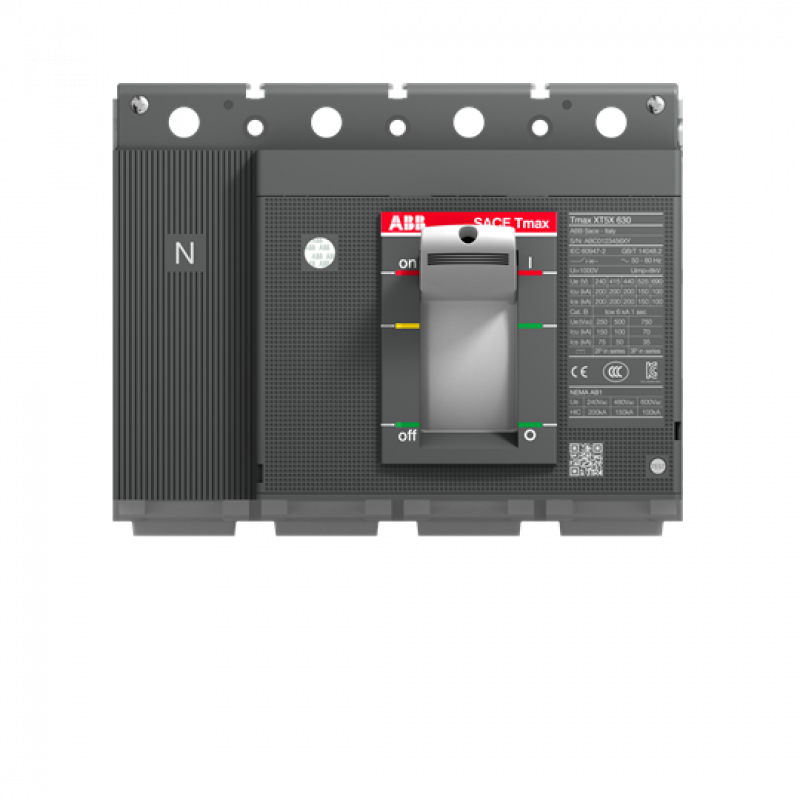 ABB XT5V 630 BREAKING PART 4p F F Schalteinheit Tmax XT5, mit vorderseitigen Anschlüssen Einsatz nur mit Schutzauslöser