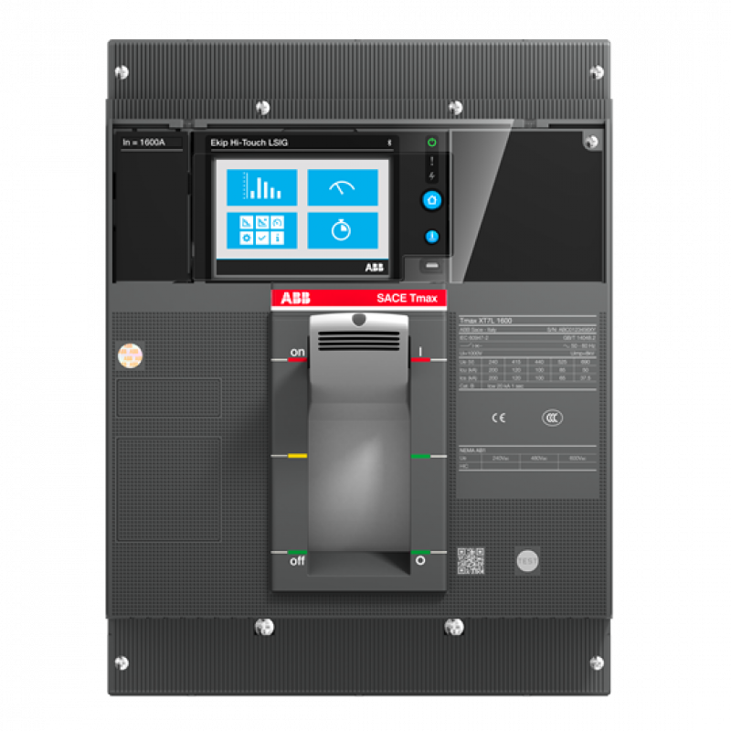 ABB XT7L 1250 Ekip Touch Meas.LSIG 1250 3pFF Kompaktleistungsschalter Tmax XT7 mit vorderseitigen Anschlüssen, 3polig