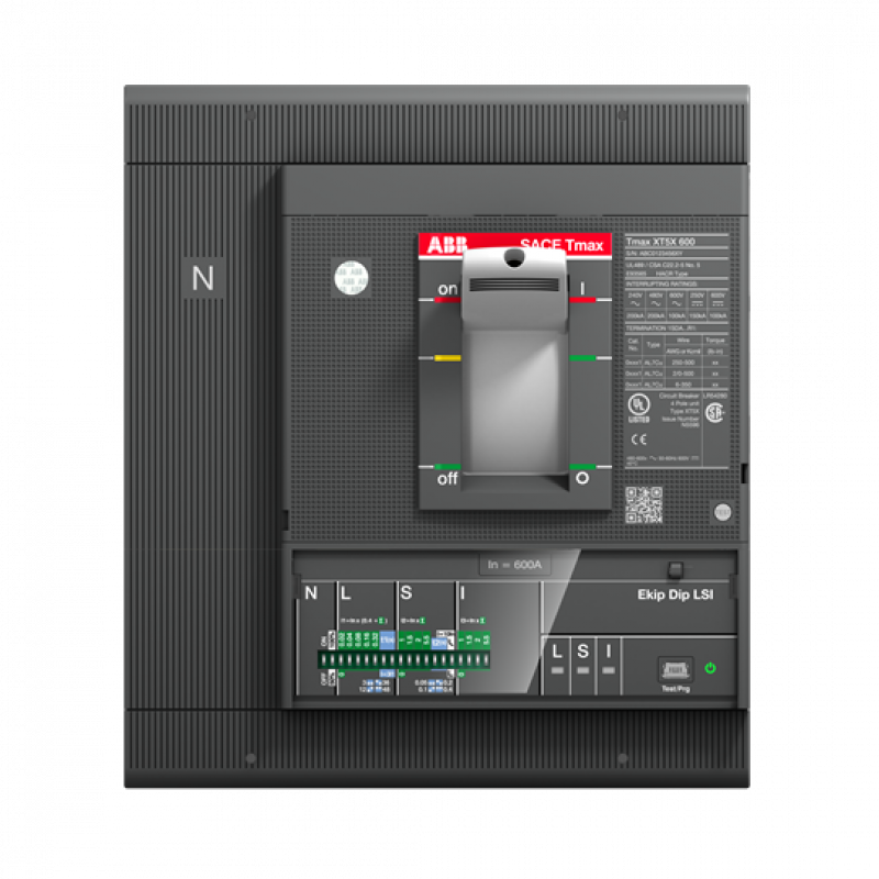 ABB XT5N 400 Ekip Dip LSIG 400 4p FF UL/CSA Kompaktleistungsschalter Tmax XT5 mit vorderseitigen Anschlüssen, 4polig