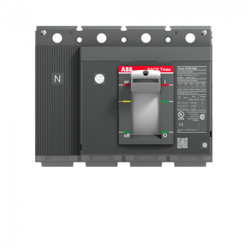 ABB XT5X 400 BREAKING PART 4p F F UL/CSA Schalteinheit Tmax XT5, mit vorderseitigen Anschlüssen Einsatz nur mit Schutzauslöser