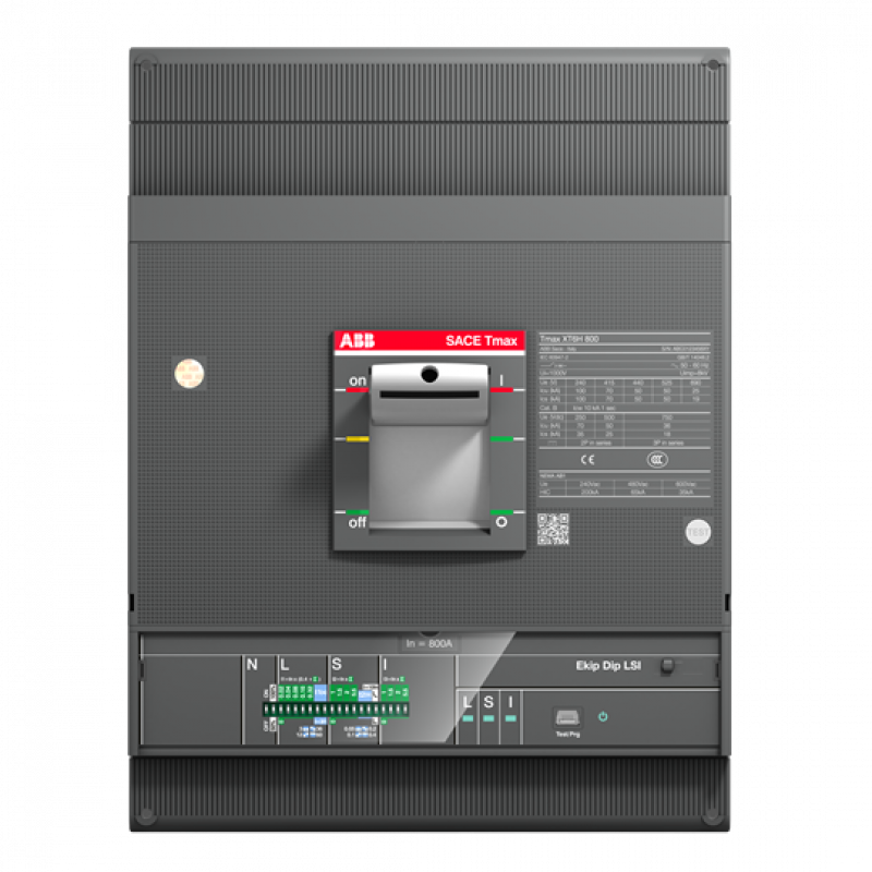 ABB XT6H 800 Ekip M Dip LIU In=630A 3p F F Kompaktleistungsschalter Motorschutz Tmax XT6 mit vorderseitigen Anschlüssen, 3polig
