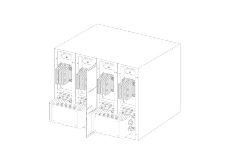 ABB KitJumpE4.2 3200-4000IEC -B- 2psUS INST Anschlusskit für Leistungsschalter Emax2 1500 V DC 4P installiert