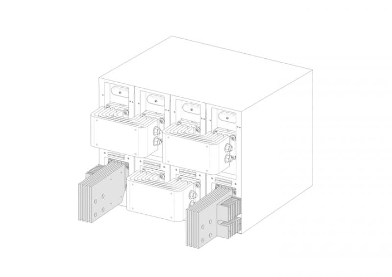 ABB KitJumpE4.2 3200 UL -C- 4psLS INST Anschlusskit für Leistungsschalter Emax2 1500 V DC 4P installiert