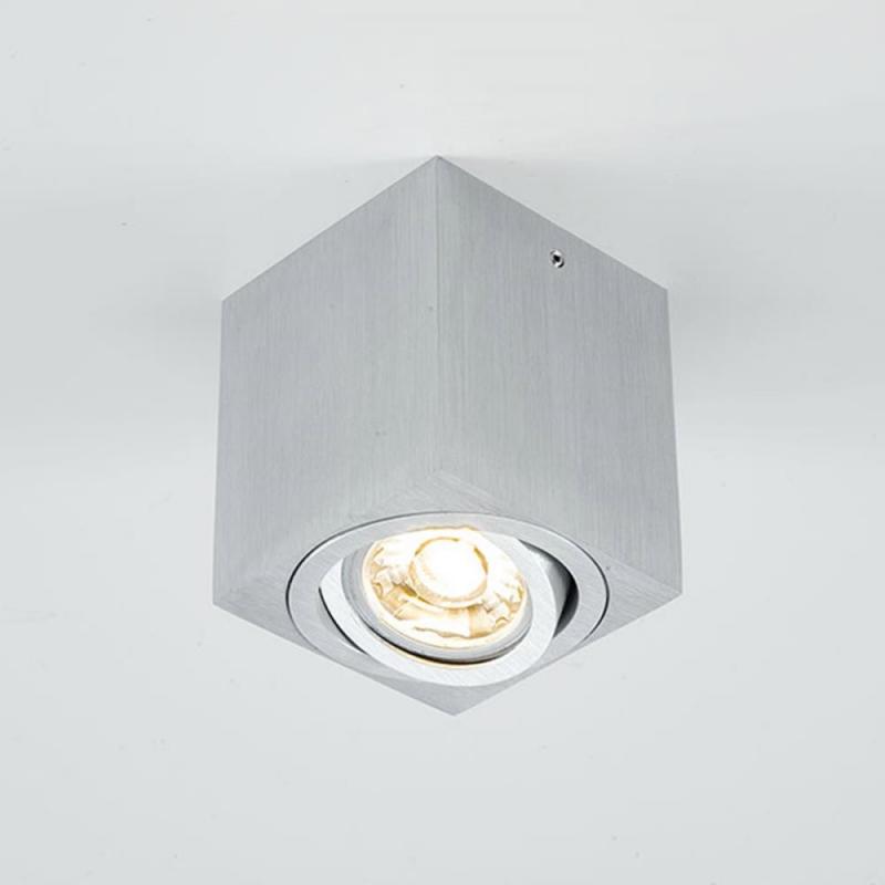 EVN Quadratischer Deckenstrahler schwenkbar alu IP20 GU10