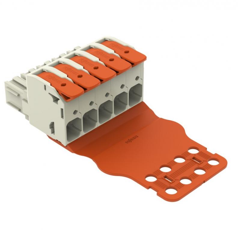 WAGO 832-1105/345-000 1-Leiter-Federleiste Hebel 5-polig 16 mm²
