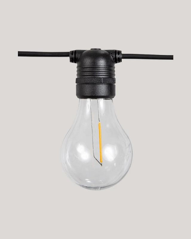 New Garden ALLEGRA Lichterkette in Schwarz 8 Meter IP44 warmweißes Licht