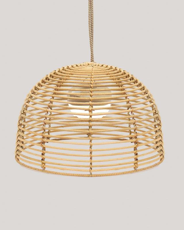 New Garden BOSSA 20 Rattan Hängeleuchte Akku warmweiss