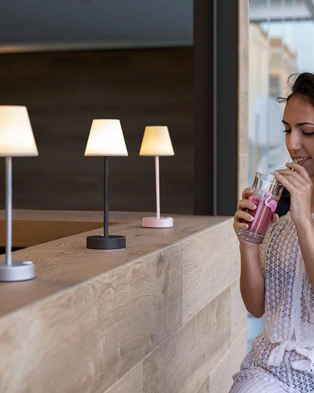 NewGarden LOLA SLIM 30 LED Tischlampe Touch-Sensor dimmbar weiss für Innen & Außen IP44