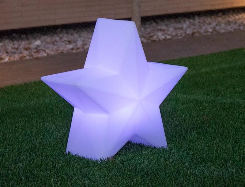 NOVA 60 Großer dimmbarer leuchtender Stern RGBW Akku Fernbedienung Weiß Innen New Garden